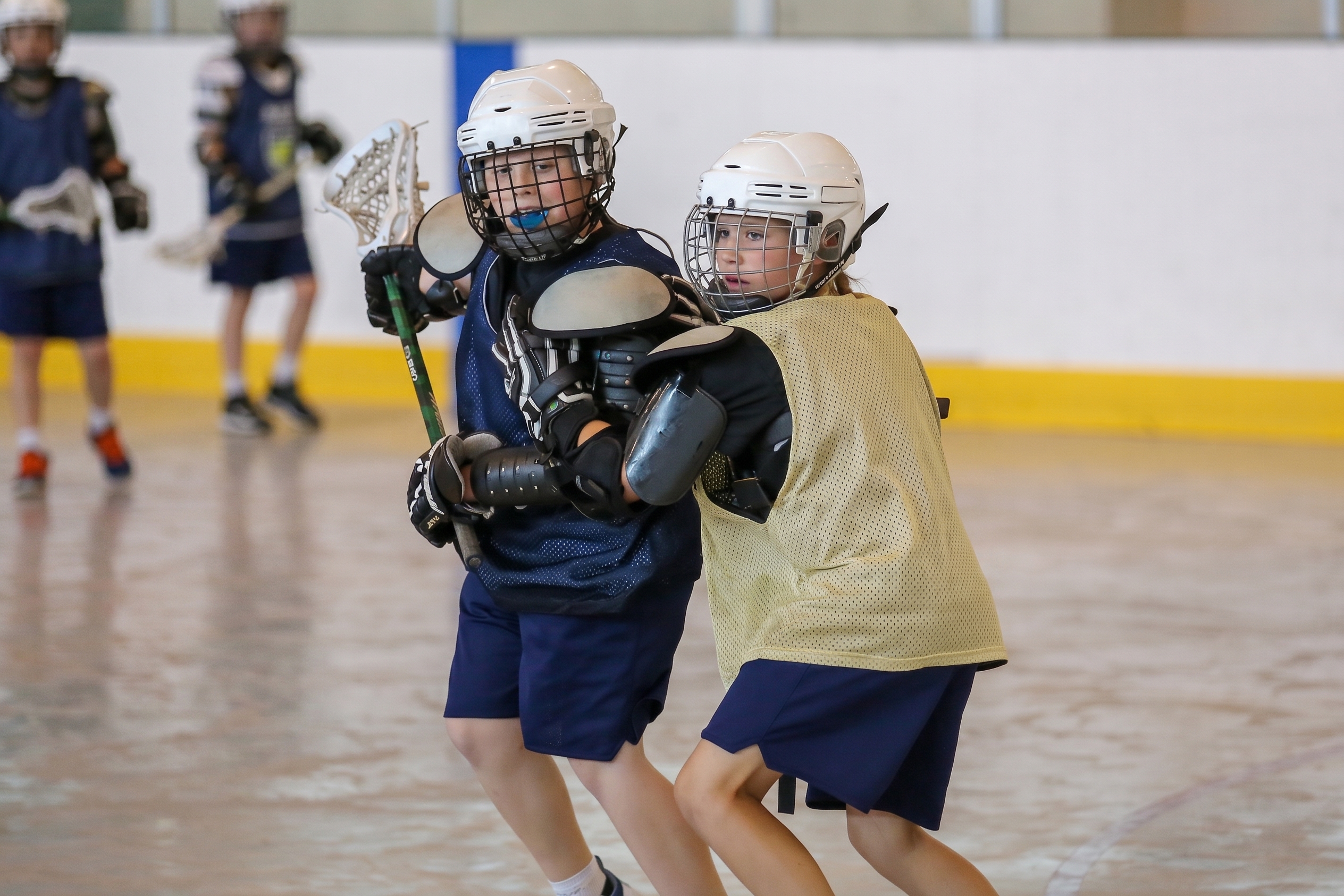 Players competing in a small-sided battle
